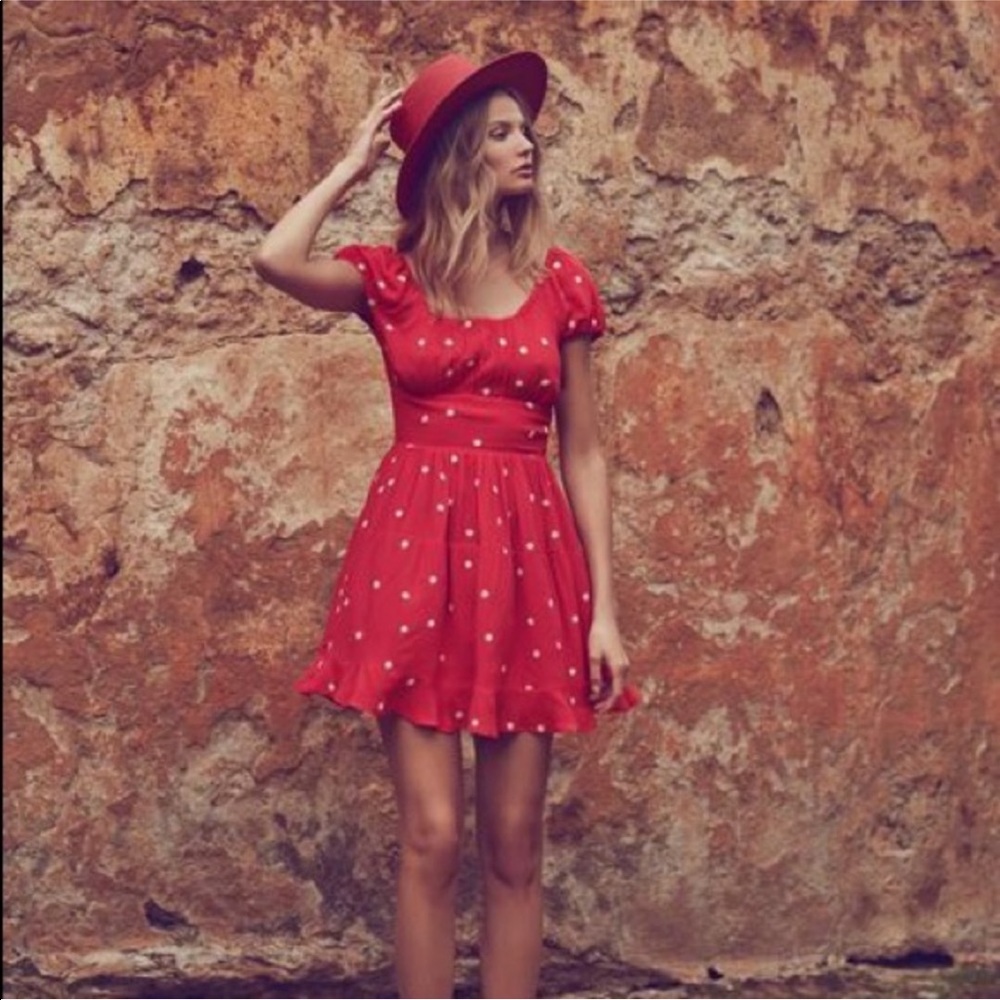 For love and lemons Chiquita tiered mini dress.
